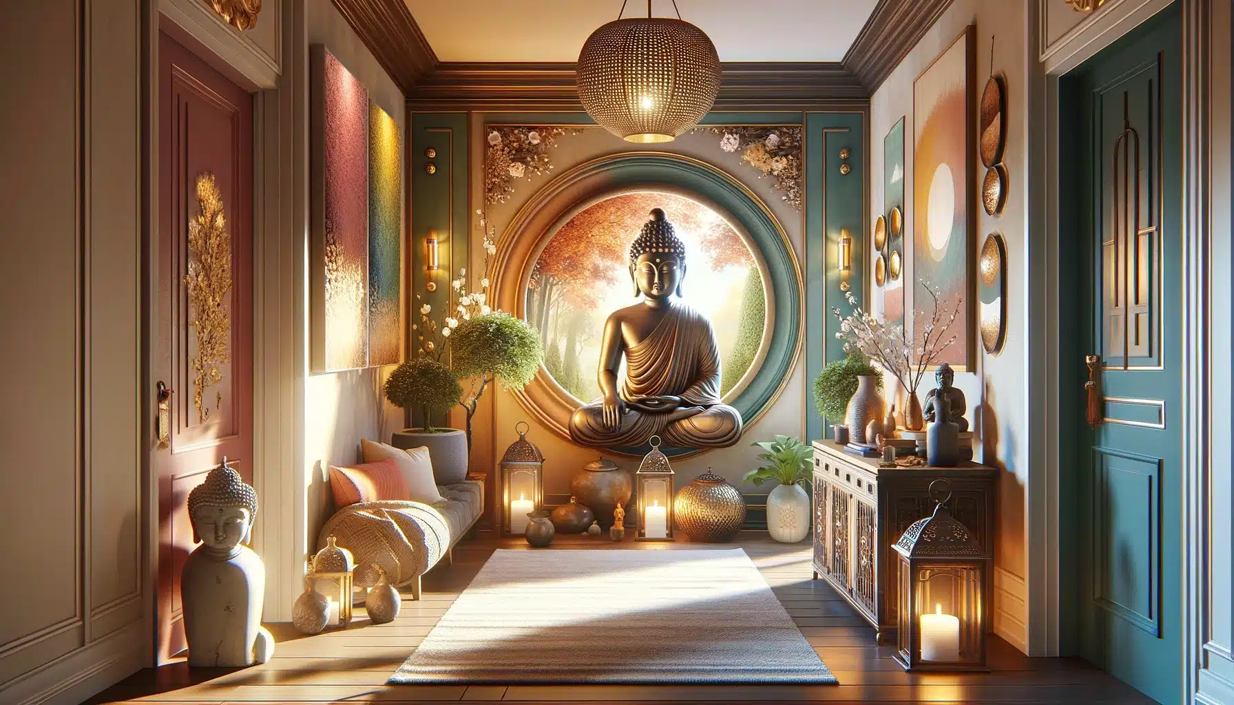 Buddha-Themed Entryway