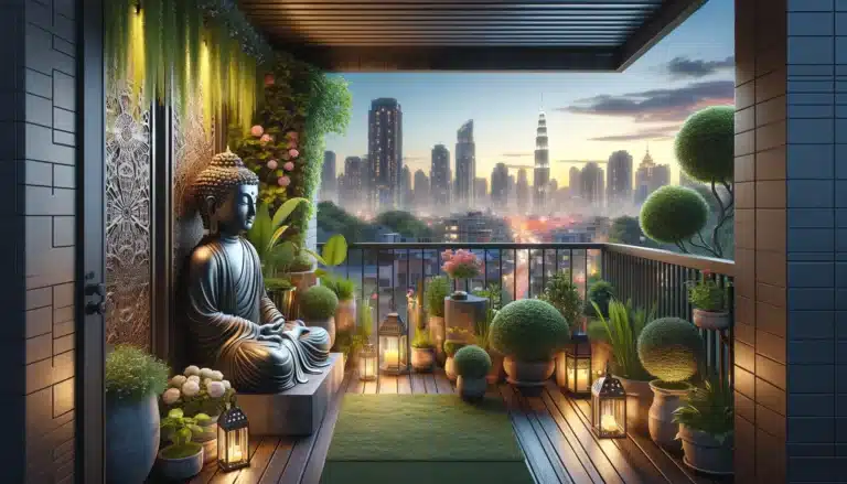Buddha Garden Statues for Charming Urban Balconies